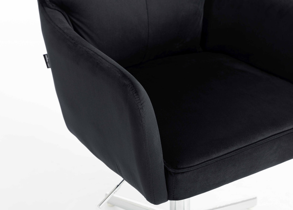 HOKER HR250CROSS CZARNY WELUR  CHROMOWANA PODSTAWA