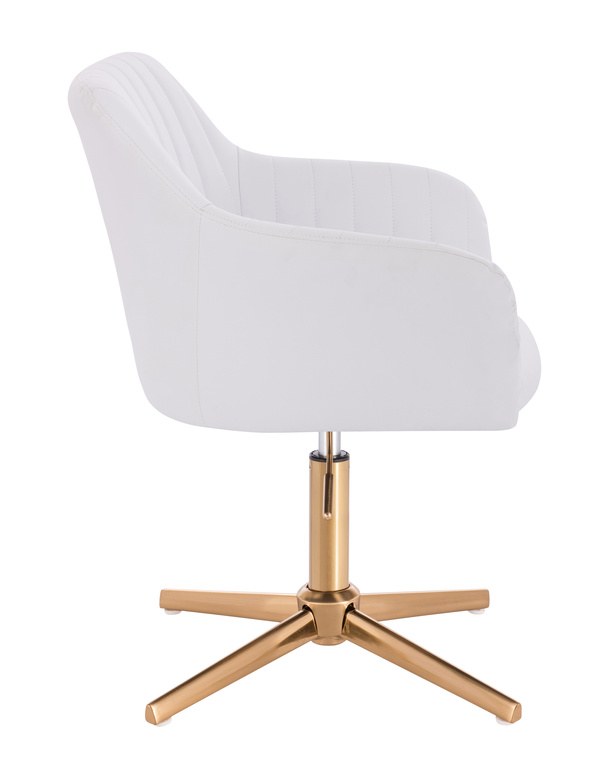 FOTEL HR190CROSS BIAŁY ZŁOTA PODSTAWA