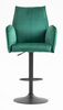 FOTEL HR280W BUTELKOWA ZIELEŃ WELUR CZARNA PODSTAWA