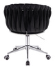 FOTEL HR750K CZARNY WELUR CHROMOWANA PODSTAWA