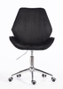 FOTEL HR350K CZARNY WELUR CHROMOWANA PODSTAWA