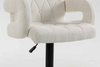 FOTEL HR8404KW KREMOWY BARANEK CZARNA PODSTAWA