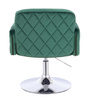FOTEL HR802N BUTELKOWA ZIELEŃ WELUR CHROMOWANA PODSTAWA