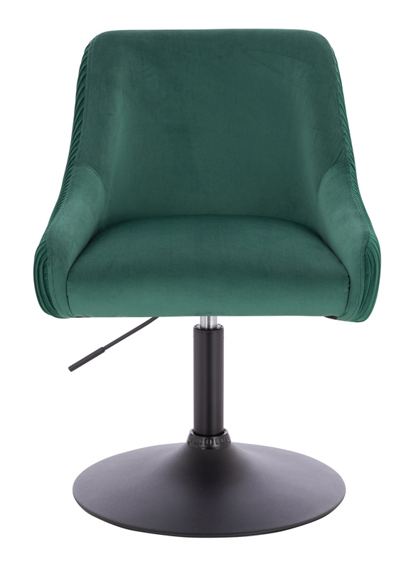 FOTEL HR920N BUTELKOWA ZIELEŃ WELUR CZARNA PODSTAWA