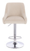 FOTEL HR920W KREMOWY WELUR CHROMOWANA PODSTAWA