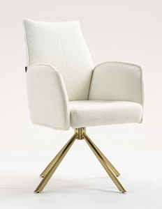 FOTEL HR280 KREMOWY BARANEK ZŁOTY PAJĄK