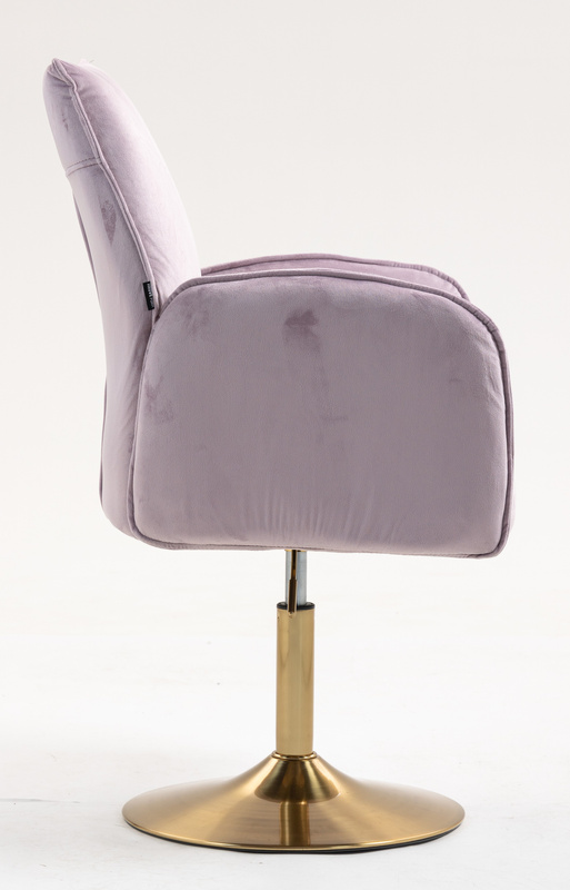 FOTEL HR280N WRZOSOWY WELUR ZŁOTA PODSTAWA