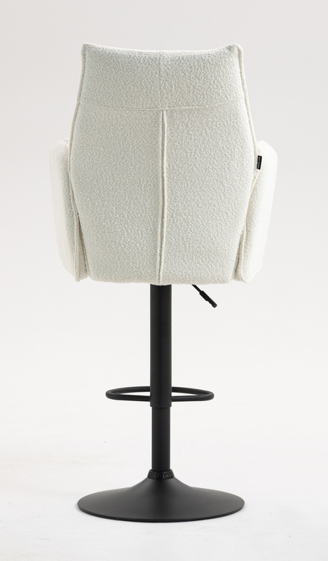 FOTEL HR280W KREMOWY BARANEK CZARNA PODSTAWA