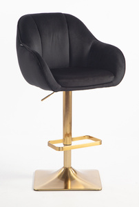 HOKER HR2055KW CZARNY WELUR ZŁOTA PODSTAWA