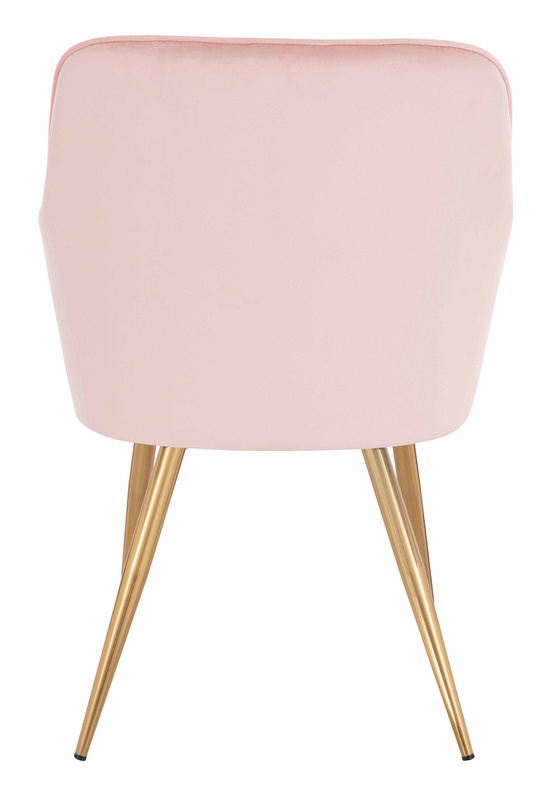 HOKER HR550 PUDROWY RÓŻ WELUR ZŁOTE NOGI