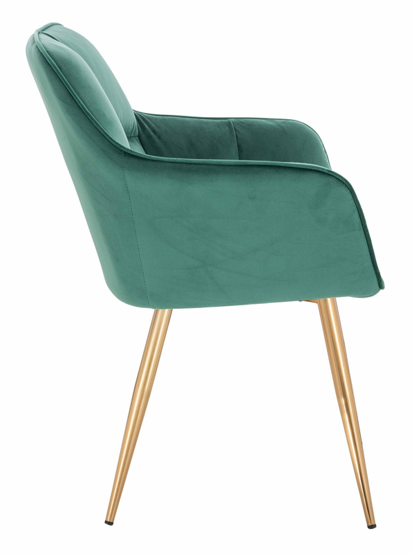 HOKER HR550 BUTELKOWA ZIELEŃ WELUR ZŁOTE NOGI