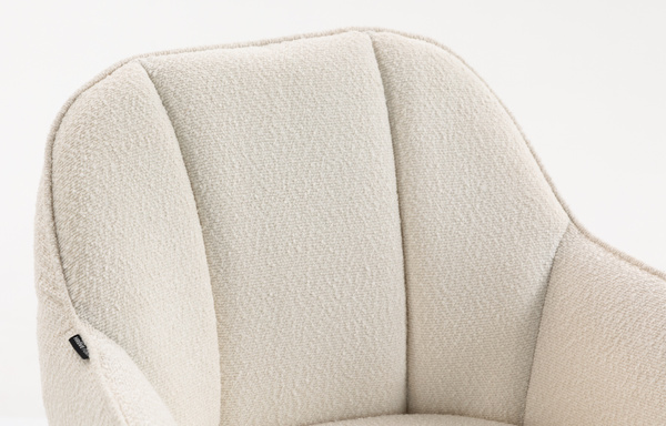 HOKER HR2055K KREMOWY BARANEK CZARNA PODSTAWA