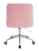 FOTEL HR920K PUDROWY RÓŻ WELUR CHROMOWANA PODSTAWA