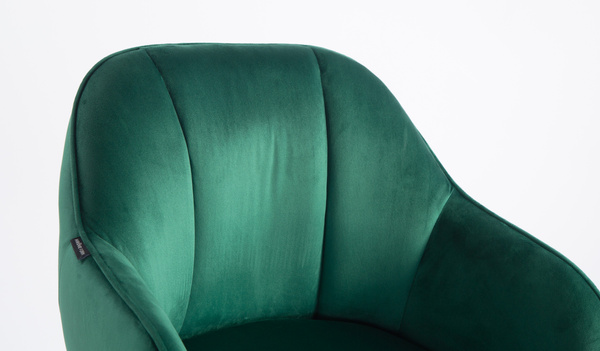 HOKER HR2055W BUTELKOWA ZIELEŃ WELUR ZŁOTA PODSTAWA