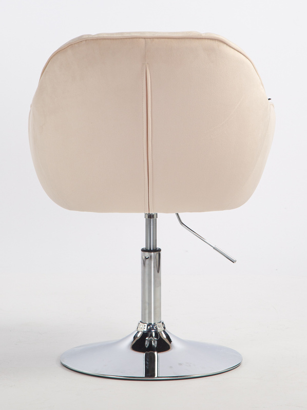 HOKER HR2055N KREMOWY WELUR CHROMOWANA PODSTAWA