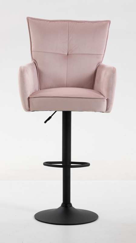 HOKER HR250W PUDROWY RÓŻ WELUR CZARNA PODSTAWA