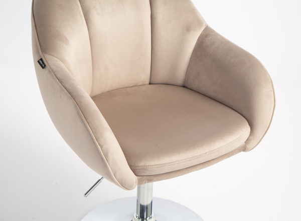 HOKER HR2055N LATTE WELUR CHROMOWANA PODSTAWA