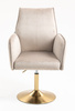 FOTEL HR280N LATTE WELUR ZŁOTA PODSTAWA