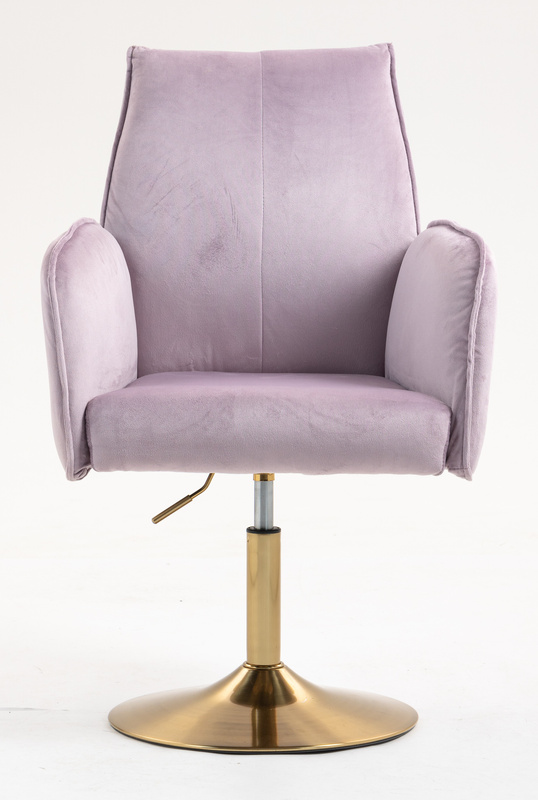 FOTEL HR280N WRZOSOWY WELUR ZŁOTA PODSTAWA