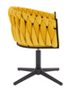 FOTEL HR750CROSS ŻÓŁTY WELUR CZARNA PODSTAWA