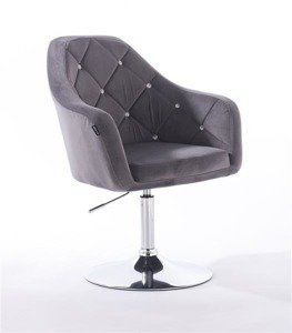 FOTEL HR830 GRAFITOWY WELUR