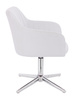FOTEL HR190CROSS BIAŁY CHROMOWANA PODSTAWA