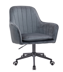 FOTEL HR2022K GRAFIT WELUR CZARNA PODSTAWA