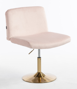 HOKER HR150N PUDROWY RÓŻ WELUR ZŁOTA PODSTAWA