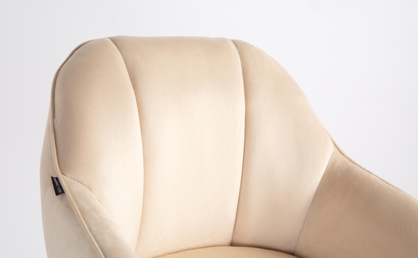 HOKER HR2055KW KREMOWY WELUR ZŁOTA PODSTAWA