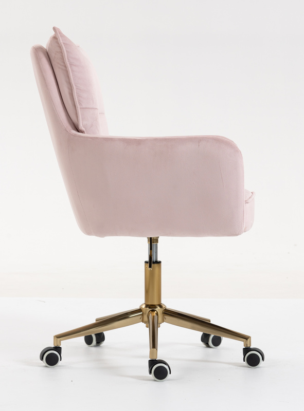 HOKER HR250K PUDROWY RÓŻ WELUR  ZŁOTA PODSTAWA