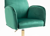 FOTEL HR280K BUTELKOWA ZIELEŃ WELUR ZŁOTA PODSTAWA