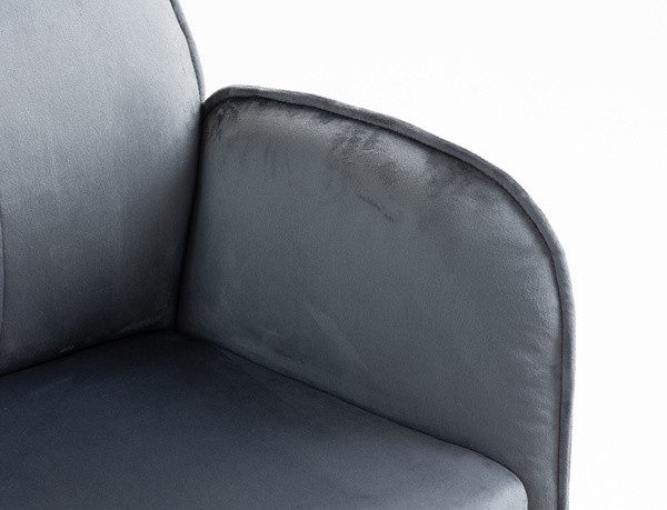 FOTEL HR280K GRAFITOWY WELUR ZŁOTA PODSTAWA