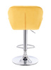 FOTEL HR111W ŻÓŁTY WELUR CHROMOWANA PODSTAWA