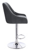 FOTEL HR920W GRAFITOWY WELUR CHROMOWANA PODSTAWA