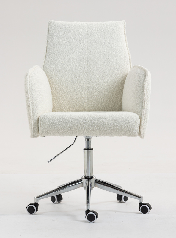 FOTEL HR280K KREMOWY BARANEK CHROMOWANA PODSTAWA