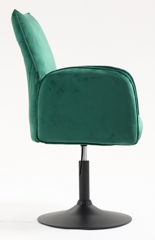 FOTEL HR280N BUTELKOWA ZIELEŃ WELUR CZARNA PODSTAWA