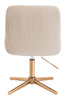 FOTEL HR920CROSS KREMOWY WELUR ZŁOTA PODSTAWA