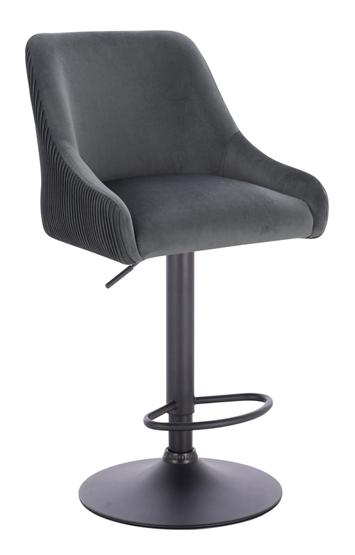 FOTEL HR920W GRAFITOWY WELUR CZARNA PODSTAWA