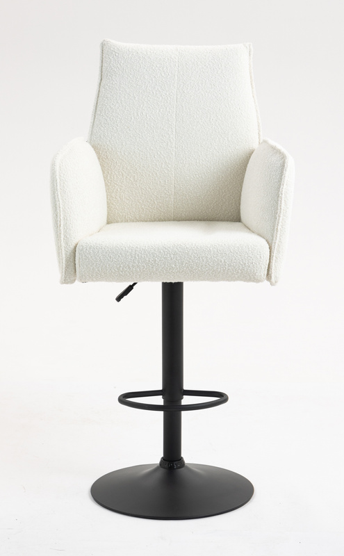 FOTEL HR280W KREMOWY BARANEK CZARNA PODSTAWA