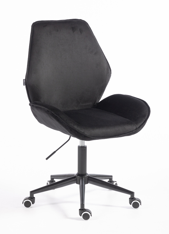 FOTEL HR350K CZARNY WELUR CZARNA PODSTAWA