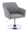 FOTEL HR190N SZARY CHROMOWANA PODSTAWA