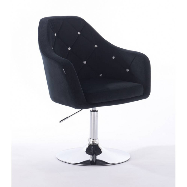 FOTEL HR830 CZARNY WELUR