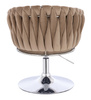 FOTEL HR750N LATTE WELUR CHROMOWANA PODSTAWA