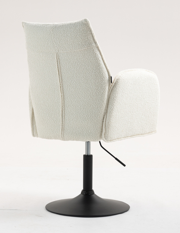 FOTEL HR280N KREMOWY BARANEK CZARNA PODSTAWA