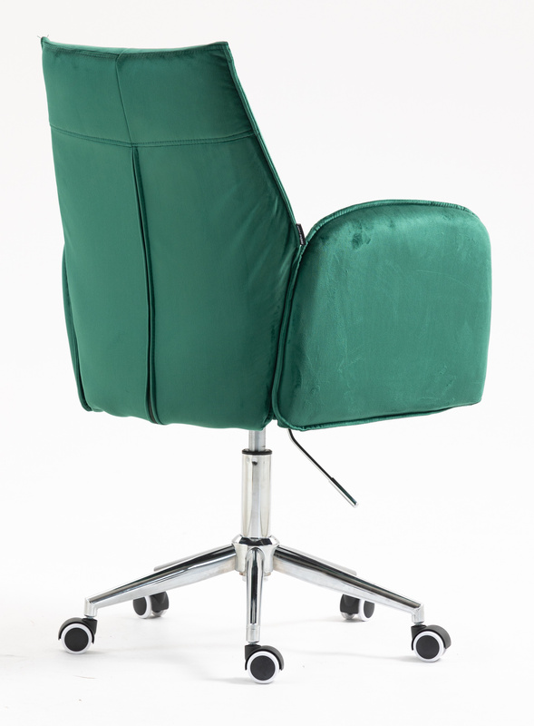 FOTEL HR280K BUTELKOWA ZIELEŃ WELUR CHROMOWANA PODSTAWA