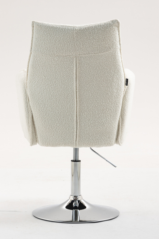 FOTEL HR280N KREMOWY BARANEK CHROMOWANA PODSTAWA