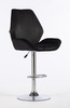 FOTEL HR350W CZARNY WELUR CHROMOWANA PODSTAWA