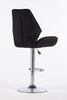 FOTEL HR350W CZARNY WELUR CHROMOWANA PODSTAWA