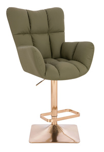 HOKER HR650KW KHAKI EKOSKÓRA PREMIUM SOFT ZŁOTA PODSTAWA