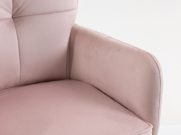 HOKER HR250K PUDROWY RÓŻ WELUR  ZŁOTA PODSTAWA